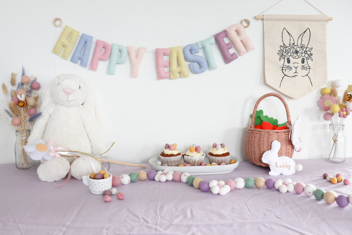 Bunny Flower Crown Banner